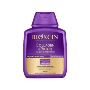 شامپو کلاژن و بیوتین بیوکسین ضد ریزش و حجم دهنده مو ۳۰۰ میلی‌لیتر | Bioxcin