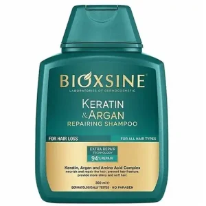 شامپو کراتین و آرگان بیوکسین ترمیم کننده مو ۳۰۰ میلی‌لیتر | Bioxcin