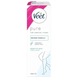 کرم موبر ویت Pure مخصوص پوست حساس بدن و پا حجم 100 میلی‌لیتر