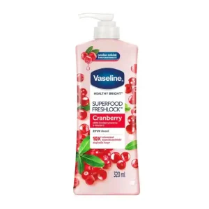 لوسیون بدن وازلین مدل Healthy Bright Superfood Freshlock Cranberry حجم 320 میل