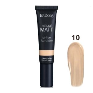 کرم پودر مات ایزادورا Natural Matt بدون چربی 35 میل | پوشش طبیعی و ماندگار شماره 10