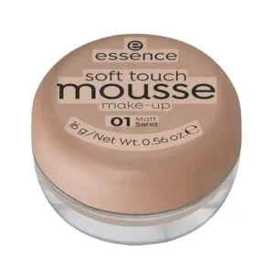 موس اسنس مدل Soft Touch Mousse Make-Up شماره 01 رنگ Matt Sand حجم 16 گرم