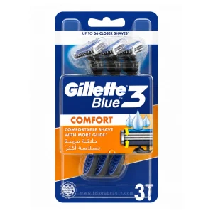 خودتراش یکبار مصرف ژیلت Blue3 Comfort بسته 3 عددی