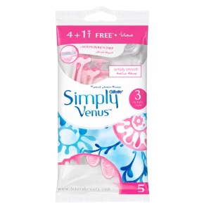 خودتراش ژیلت Simply Venus 3 بسته 5 عددی