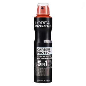 اسپری ضد تعریق لورآل کربن پروتکت Carbon Protect 5in1 حجم 250 میل