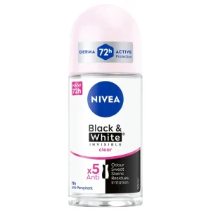 رول ضد تعریق نیوآ Black & White Invisible Clear حجم 50 میل