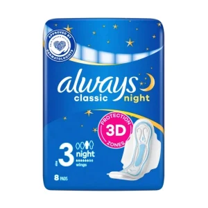 پد بهداشتی Always Classic Night سایز 3 Night Wings 8 عدد