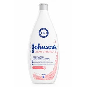 شامپو بدن جانسون Clean & Protect 3 با رایحه گل بادام 750 میلی‌لیتر