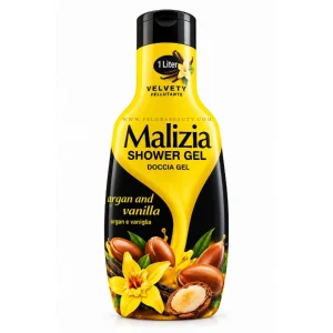 شاور ژل مالیزیا Argan & Vanilla مدل Velvety حجم ۱ لیتر