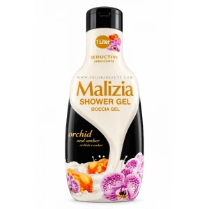 شاور ژل مالیزیا Orchid & Amber مدل Seductive حجم ۱ لیتر