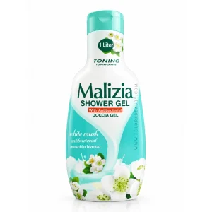 شاور ژل مالیزیا White Musk آنتی‌باکتریال حجم ۱ لیتر