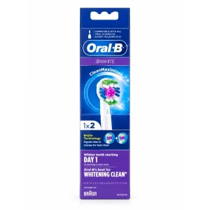 سری یدک مسواک برقی اورال بی 3D White CleanMaximiser بسته ۲ عددی